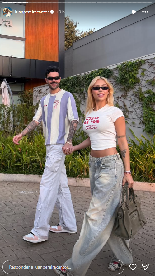 Luan Pereira celebra 1 ano com Victória Miranda após reatarem: “Bem que você me faz”