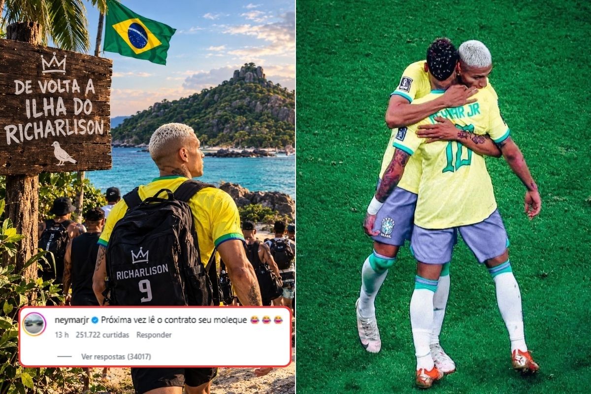 Neymar reage a post de Richarlison que ironizou sobre saída de Flávio Bolsonaro do Brasil; entenda