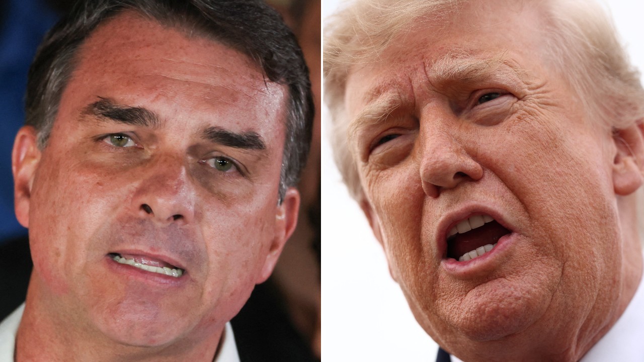 Trump evita apoiar declaração de Flávio Bolsonaro de que é o verdadeiro presidente do Brasil: 'Não vou me envolver'